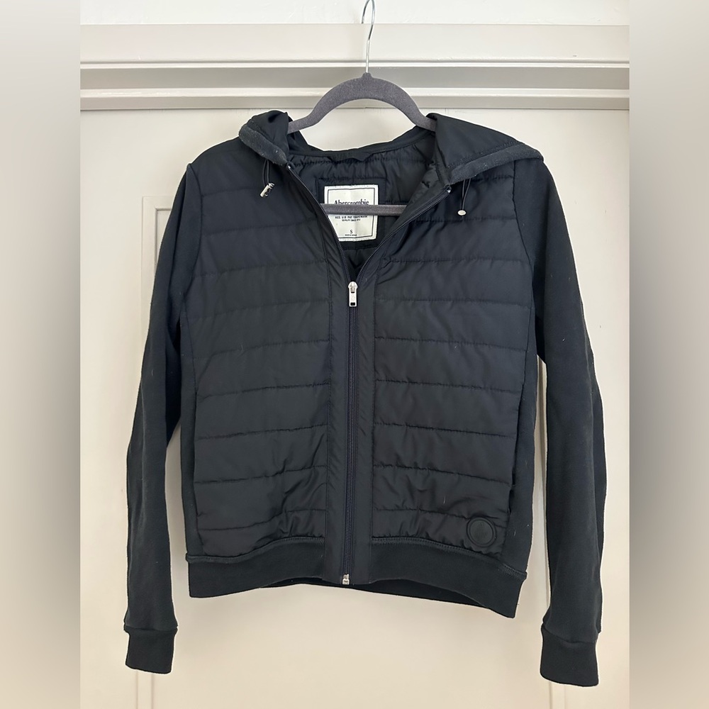 Abercrombie & Fitch black Hooded Jacket